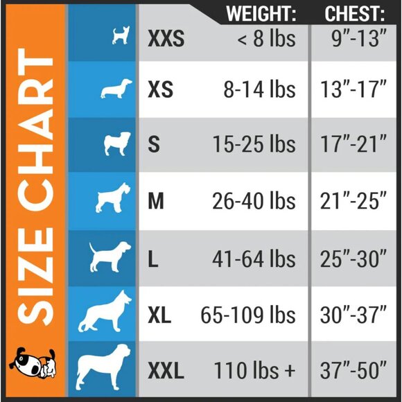 Thundershirt Sport Calming Wrap - Platinum/Orange - L (41-64 lbs) - Picture 11 of 11